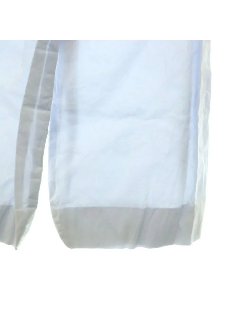 Chanel Coco Button Balloon Silhouette Pants Wide Cotton 36 Light Blue CX